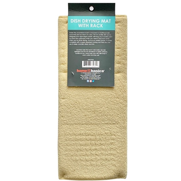 Dish Drying Mat w/ 3 Section Rack - Picture 2 of 5